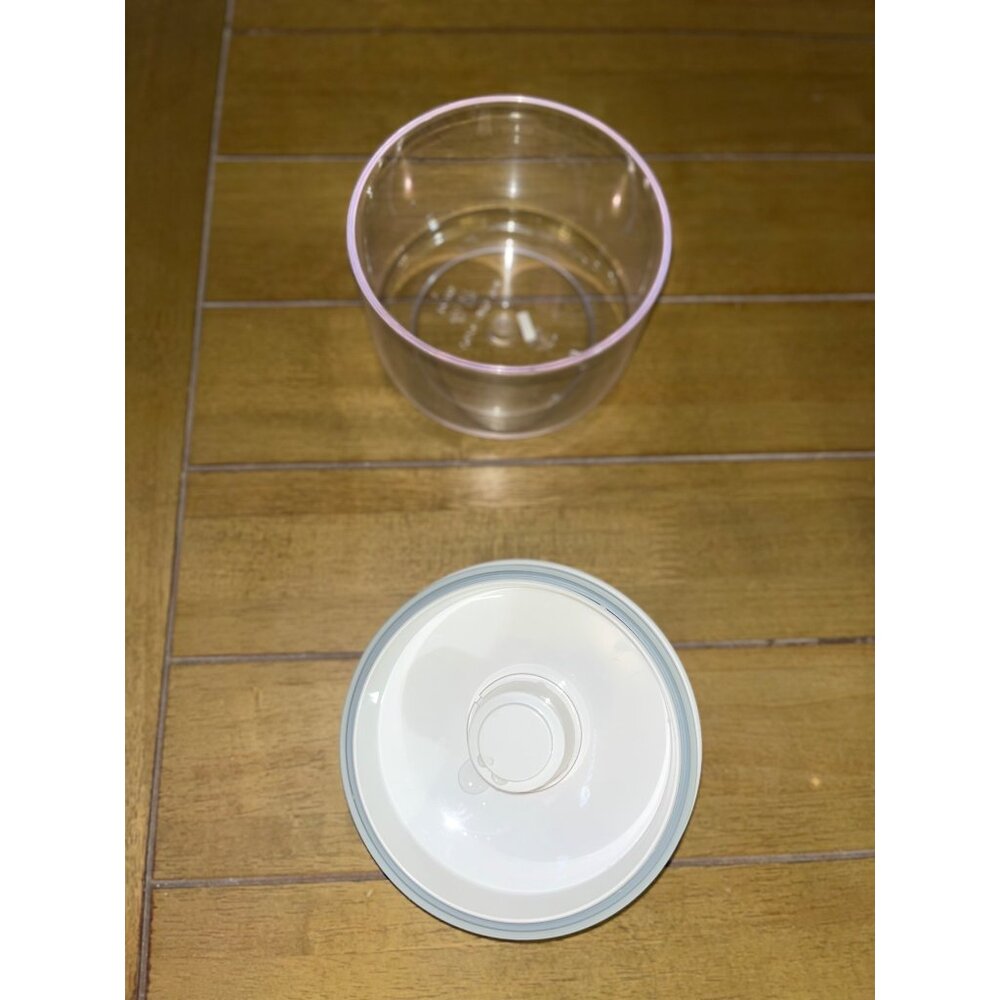 FoodSaver Vacuum Canister KY-123 25 Oz Clear BPA-Free Plastic W/ White Lid Made - Picture 2 of 8